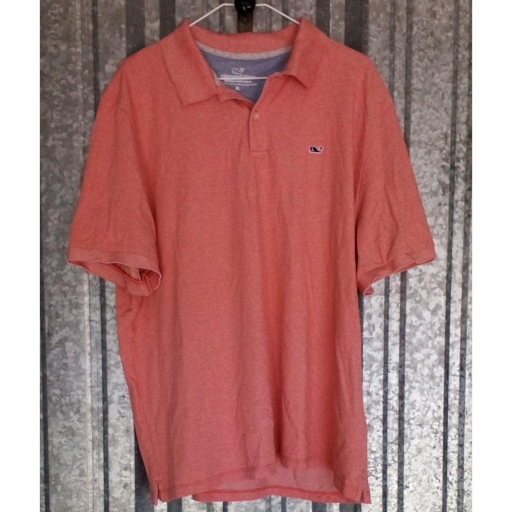 Vineyard Vines Edgartown Polo Shirt Mens XL Pink Stretch Golf